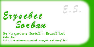 erzsebet sorban business card